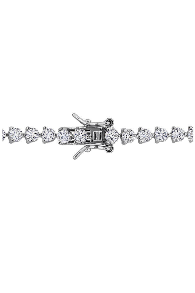 Lab Created Pink Sapphire & White Sapphire Tennis Bracelet, Alternate, color, PINK