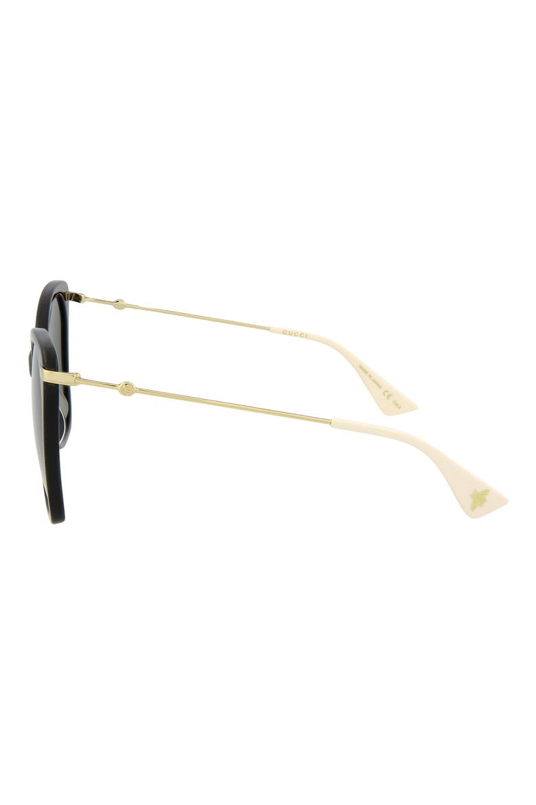 56MM Cat Eye Sunglasses, Alternate, color, BLACK GOLD GREY