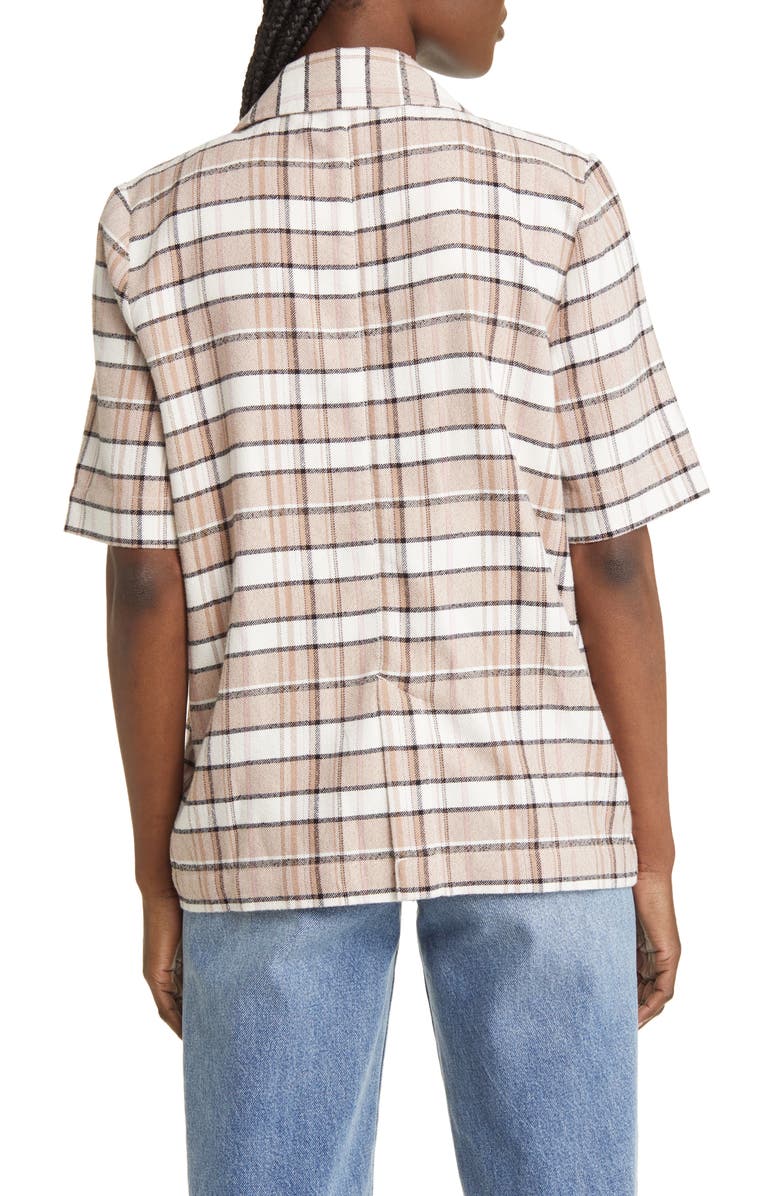 Treasure & Bond Plaid Short Sleeve Blazer, Alternate, color,