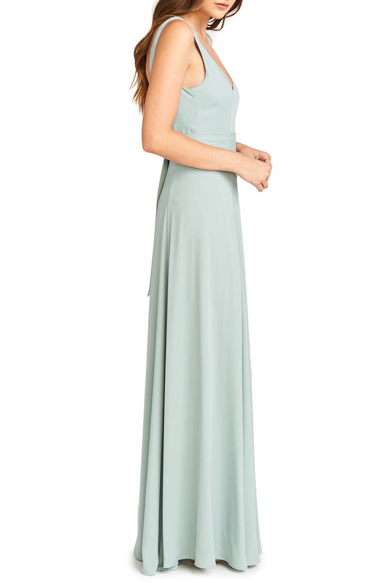 Jen Chiffon A-Line Gown, Alternate, color, SILVER SAGE