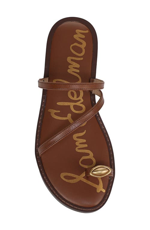 Sam Edelman Harlyn Toe Strap Sandal Cognac Brown Leather In Cognac