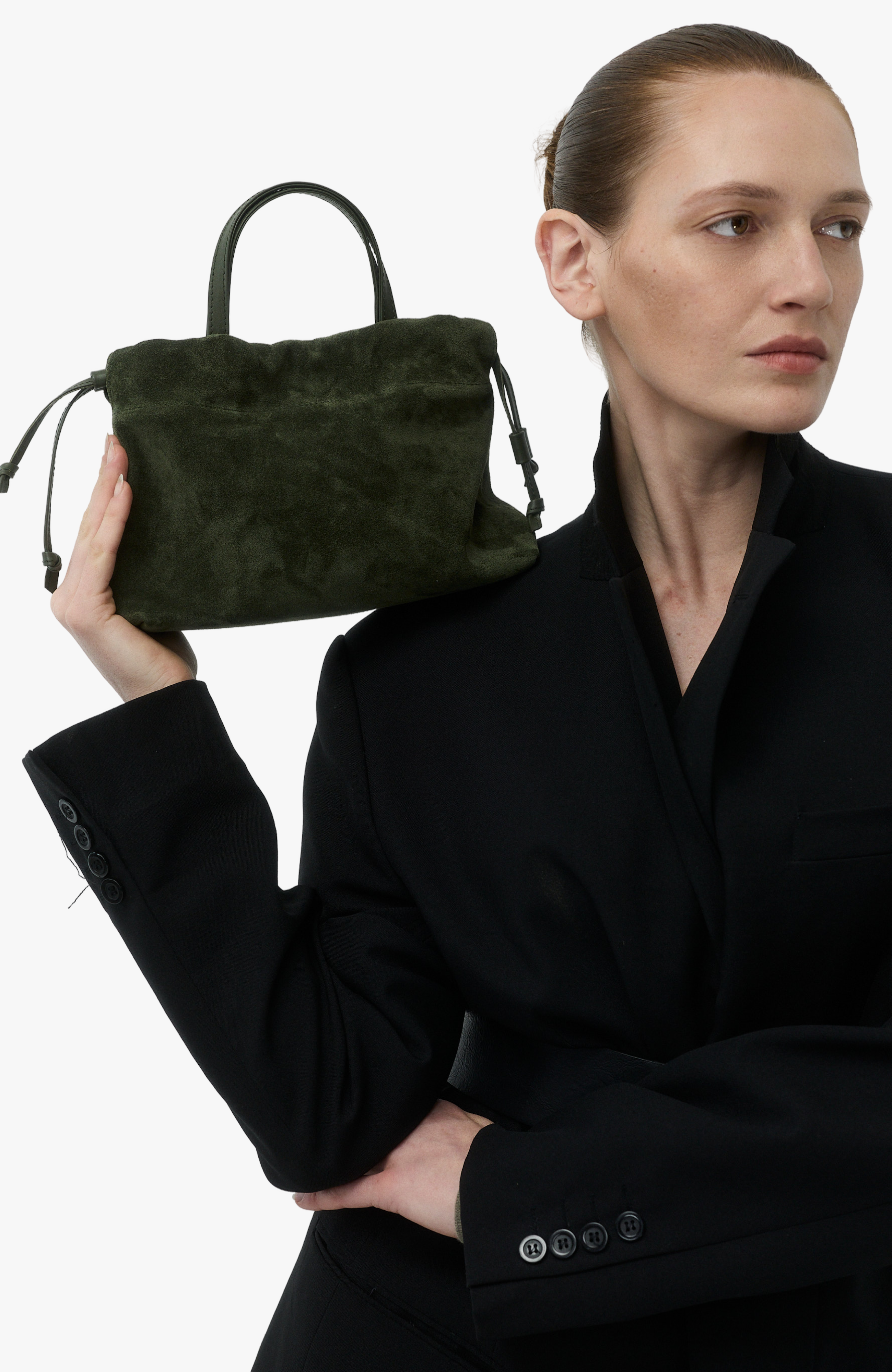 Mini Asisi Convertible Suede Crossbody, Alternate, color, Olive Suede