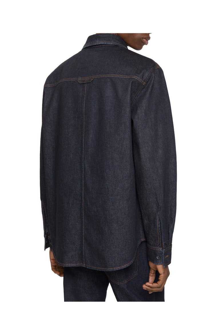 Denim Overshirt, Alternate, color, Dark indigo