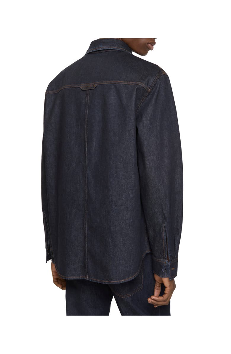 Burberry Denim Overshirt, Alternate, color, Dark Indigo