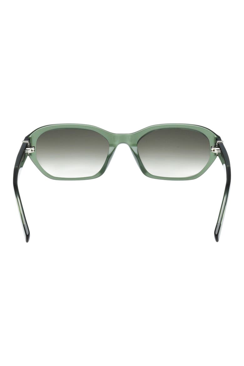 52mm Oval Sunglasses, Alternate, color, LIGHT GREEN / GRADIENT GREEN