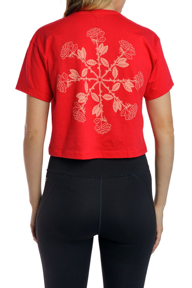 Dead Flowers Crop Top, Alternate, color, Red
