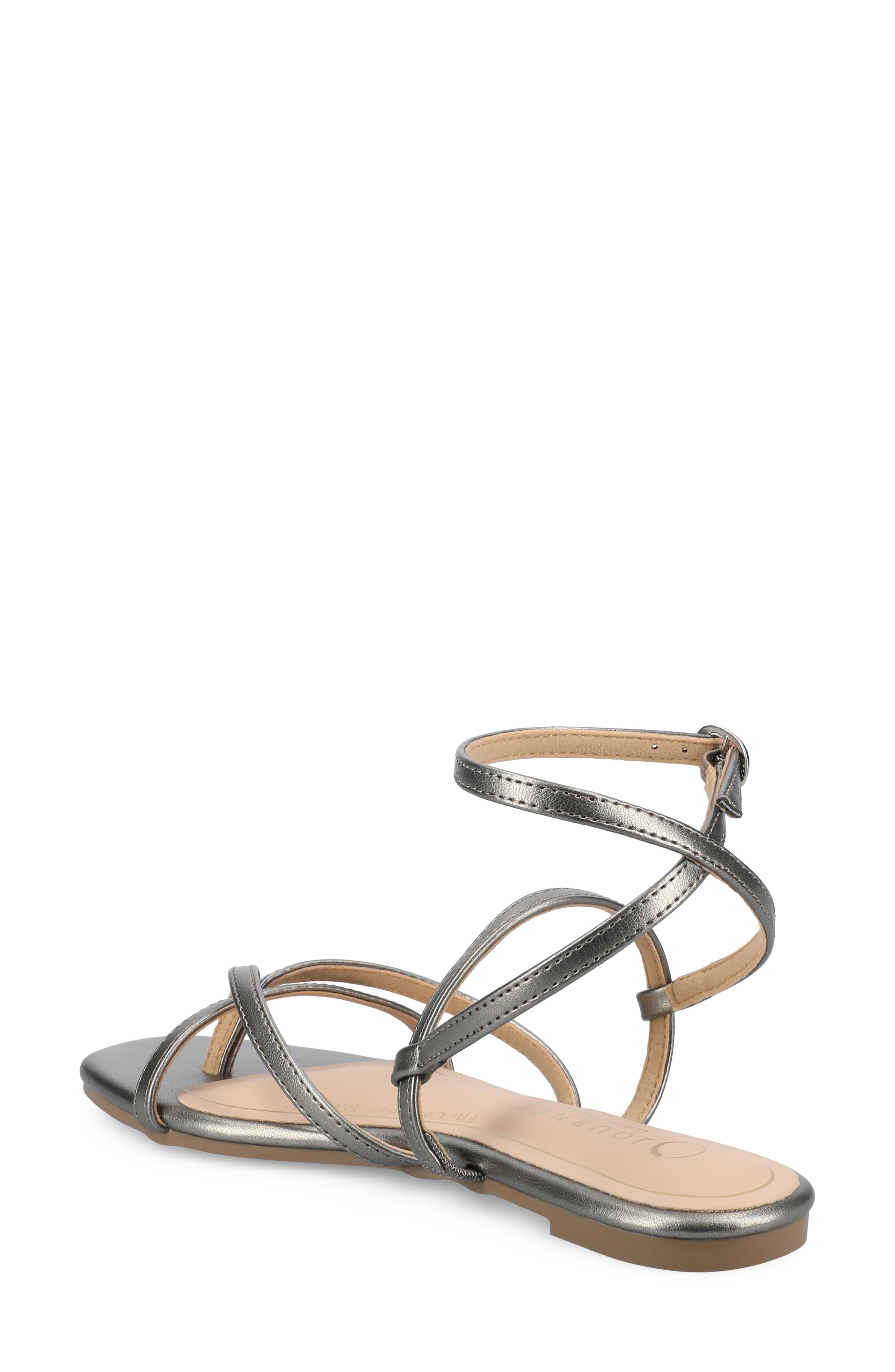 Journee Collection Serissa Ankle Strap Sandal, Alternate, color, Pewter