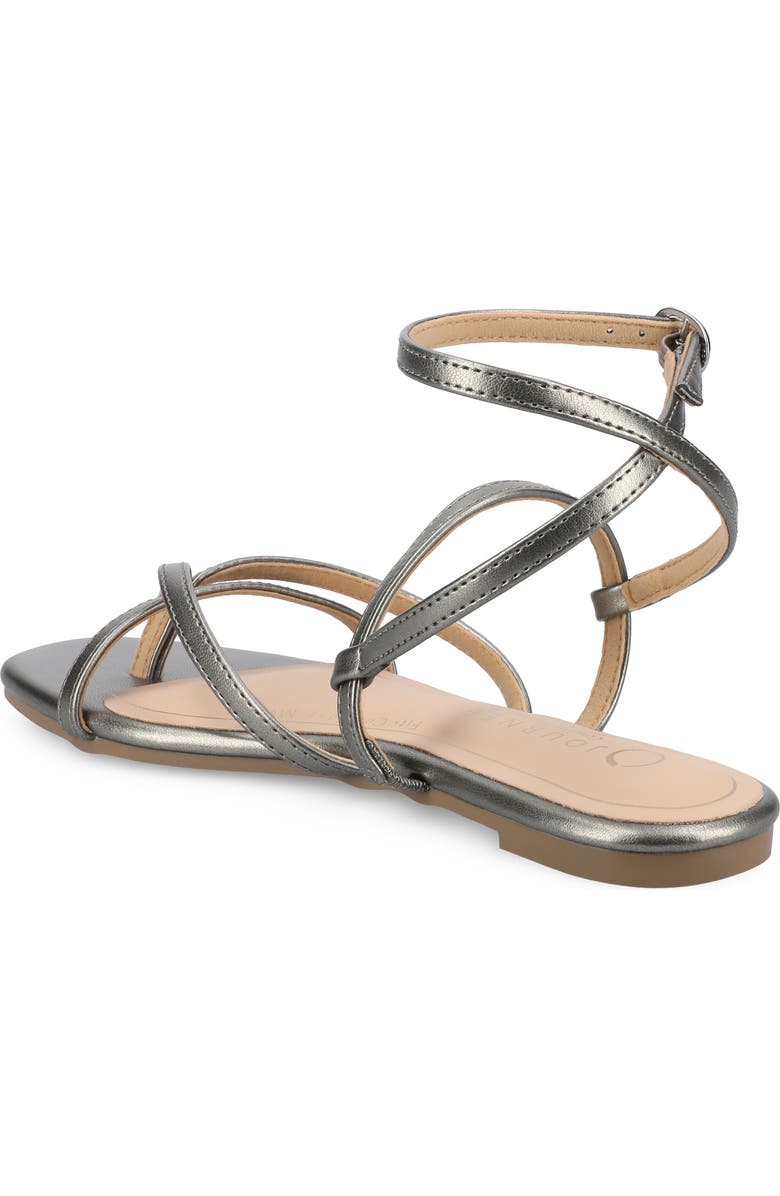 Journee Collection Serissa Ankle Strap Sandal, Alternate, color, Pewter