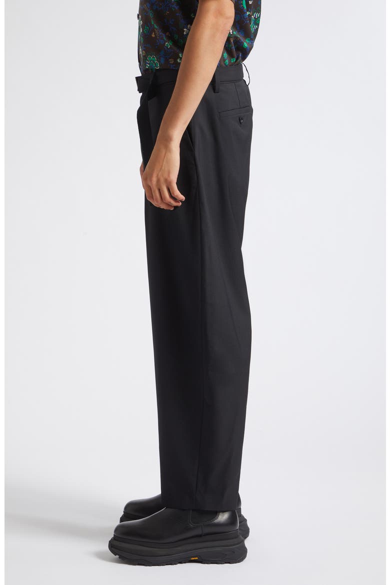 Barrel Leg Suiting Pants, Alternate, color, BLACK