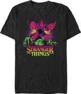 Stranger Things Netflix Men's Stranger Things Demogorgon Neon Pixel Logo T Shirt