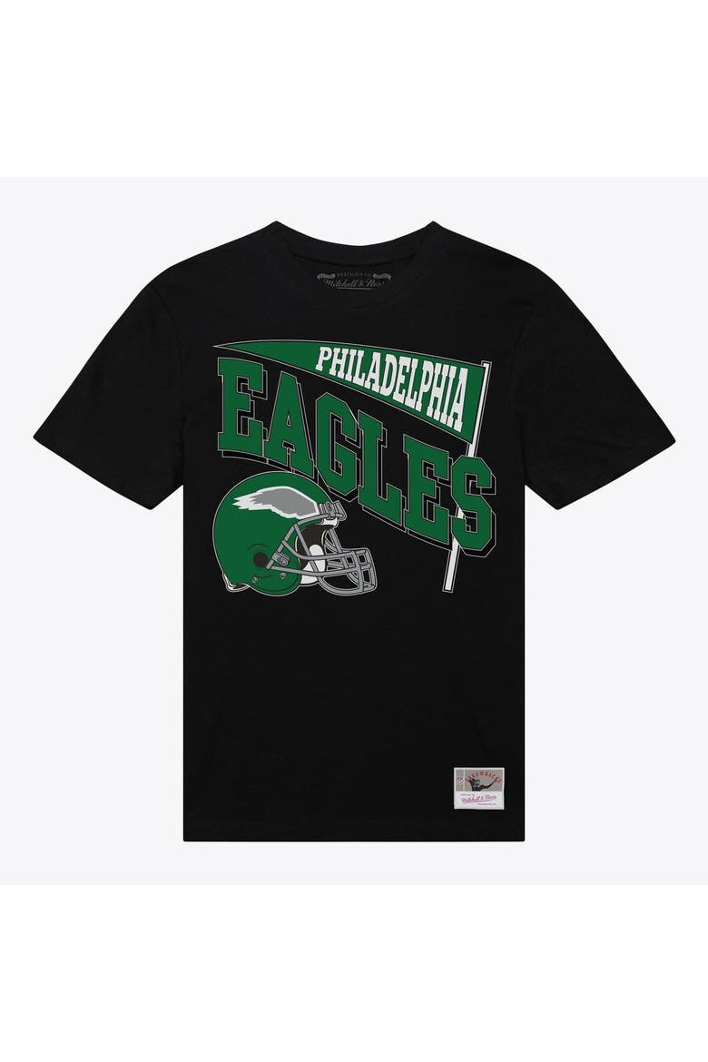 Women's Mitchell & Ness  Black Philadelphia Eagles Team Dynamic Boyfriend T-Shirt, Alternate, color, Black