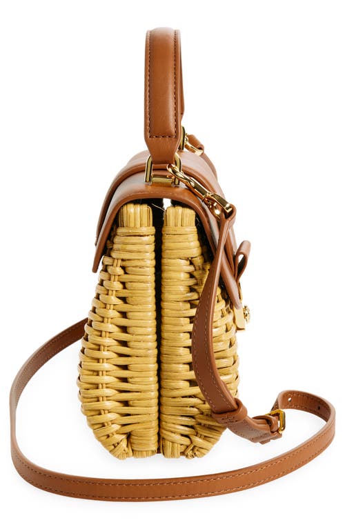 Veronica Beard Small Wicker Avenue Crossbody Bag In Hazelwood