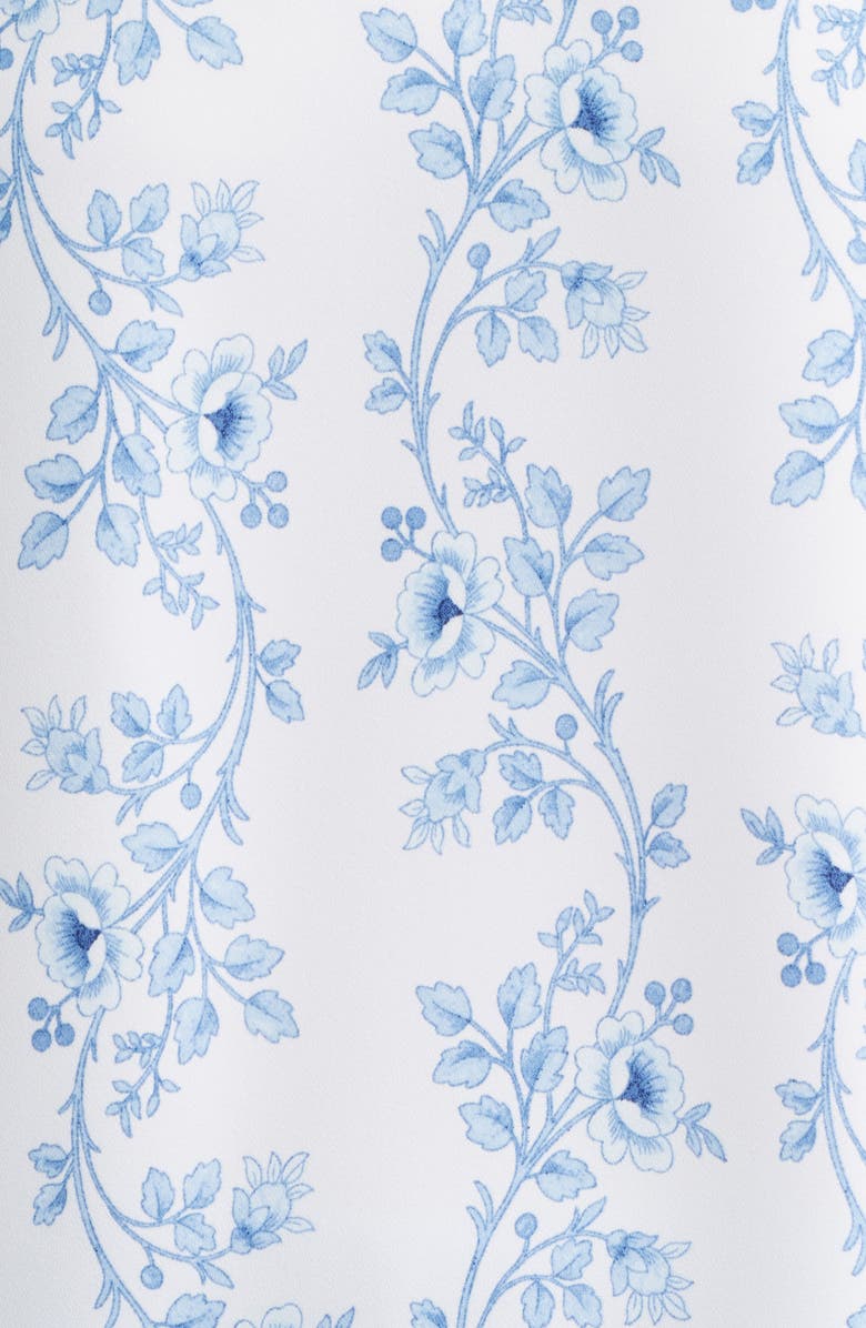 Anne Klein Mix Floral Print Top, Alternate, color, Crisp White Multi