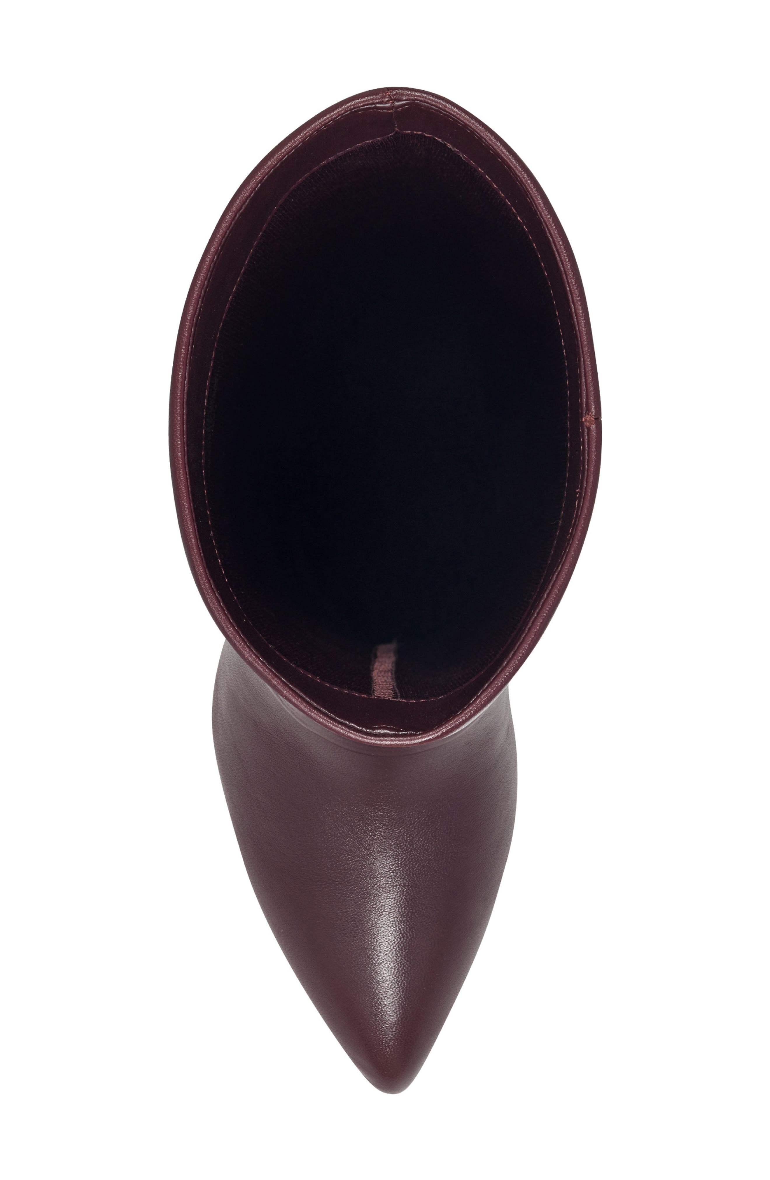Leina Foldover Shaft Pointed Toe Knee High Boot, Alternate, color, DARK RED 600