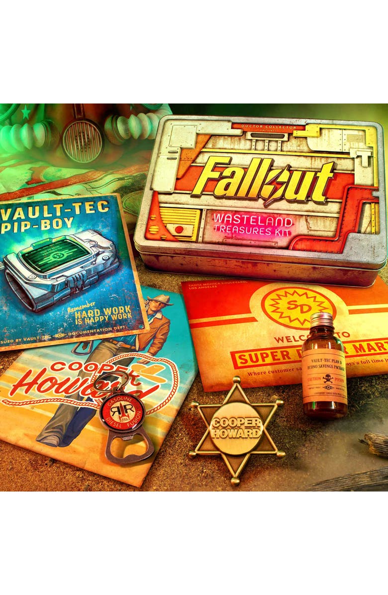 Doctor Collector Fallout, Wasteland Treasures Kit, Premium Collectible Tin Box, Alternate, color, Multicolored