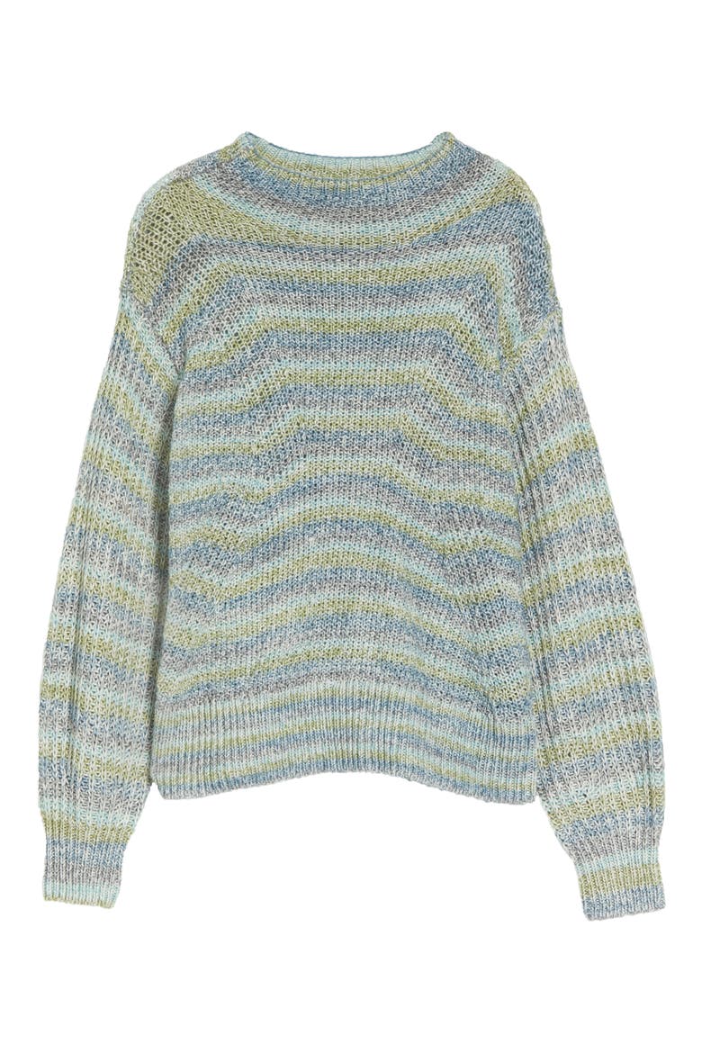 Solstice Space Dye Funnel Neck Sweater, Alternate, color, BLUE MIX