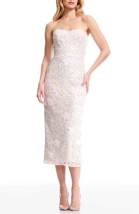 Shailene Lace Strapless Dress