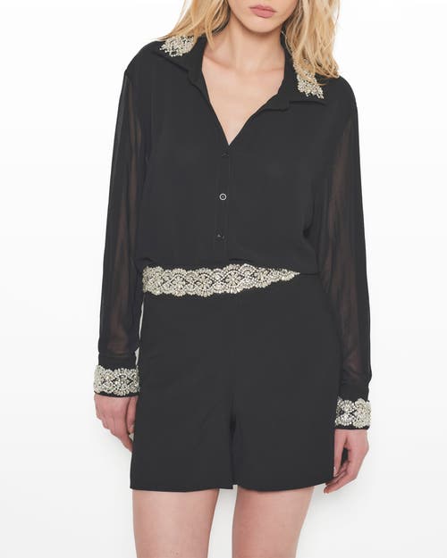As By Df After Dark Embellished Blouse In Black