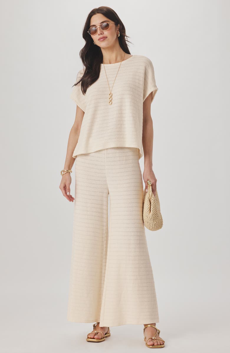 Splendid Marisol Short Sleeve Sweater, Alternate, color, Shell