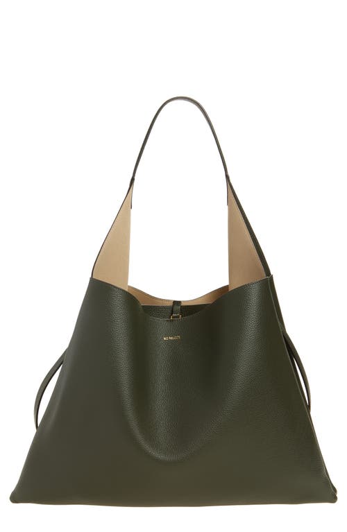 Ree Projects Large Clare Pebbled Leather Tote In Green