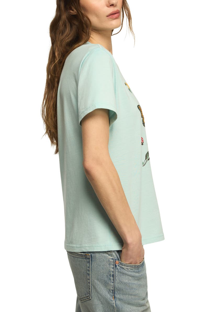 Lucky Brand Embellished Boyfriend Boyfriend T-Shirt, Alternate, color, Aqua Blue