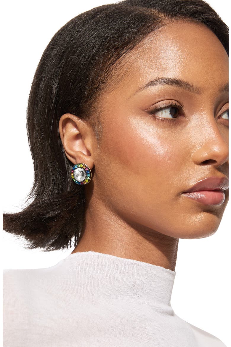 Octavia Stud Earrings, Alternate, color, TWO TONE