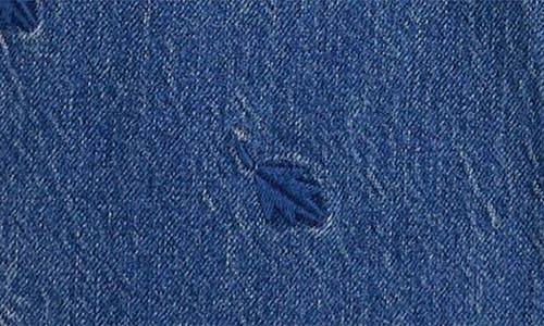 Scotch & Soda The Deep Loose Embroidered Wide Leg Denim Jeans In Blue