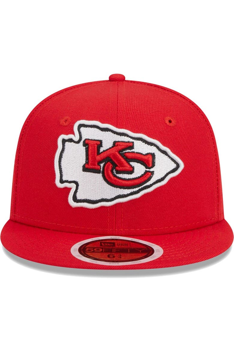 Youth New Era Red Kansas City Chiefs  Main 59FIFTY Fitted Hat, Alternate, color, Red
