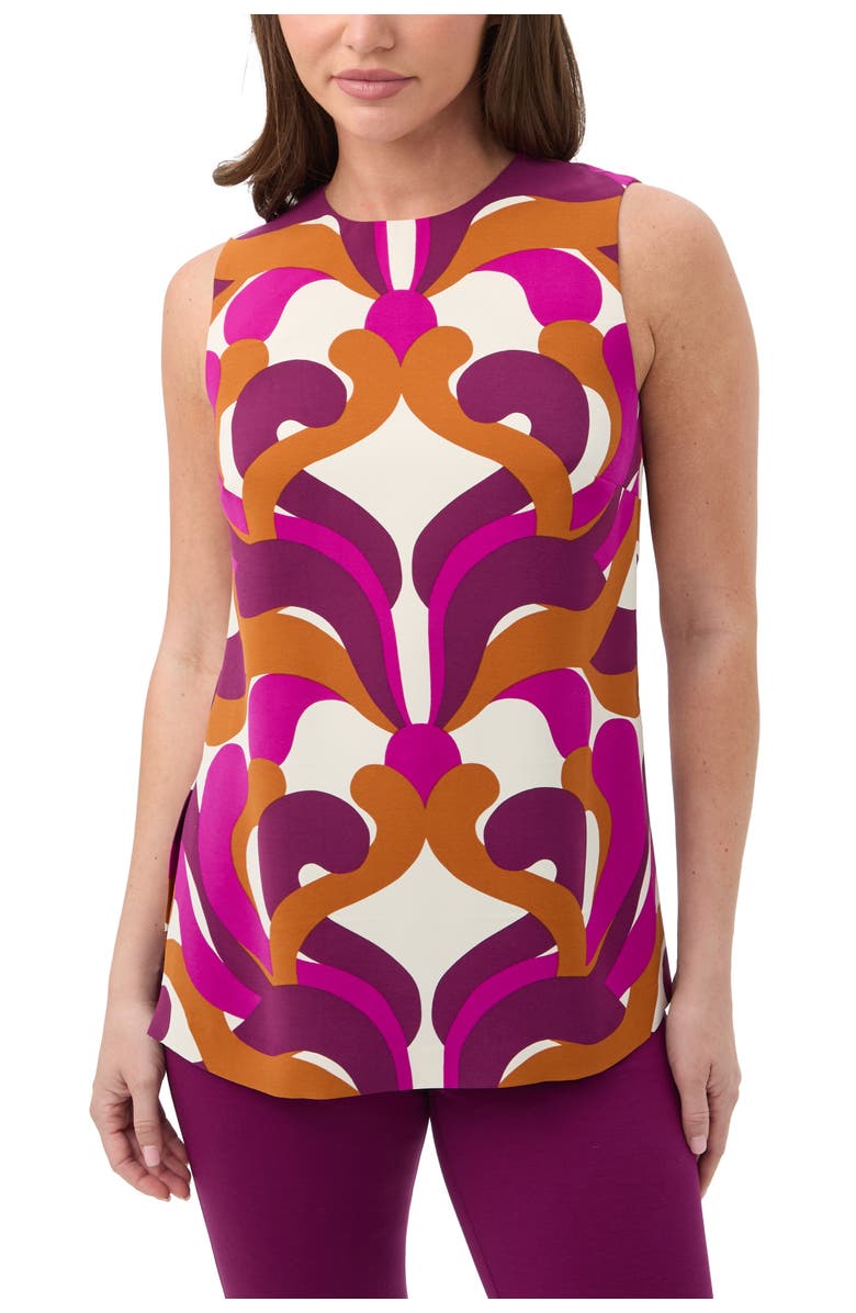 Trina Turk Haruto Printed Sleeveless Top, Alternate, color, Multi