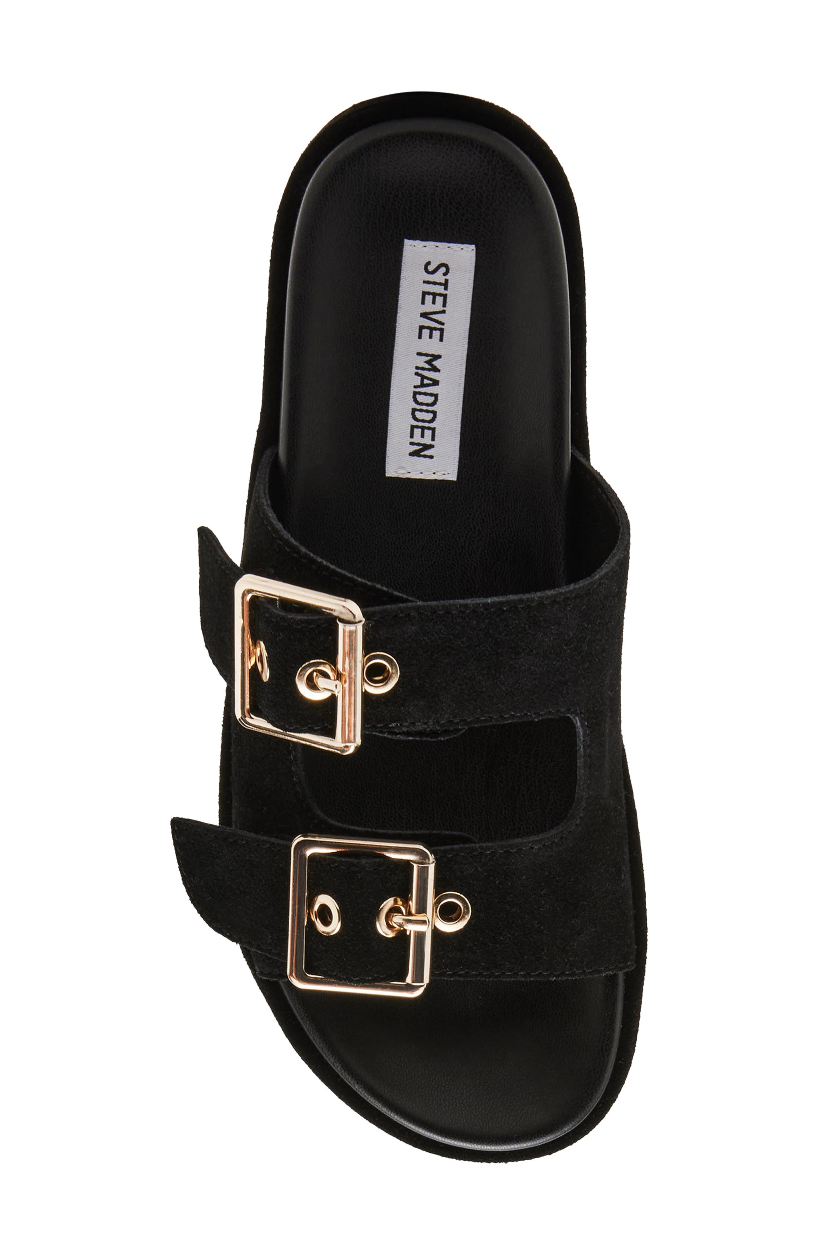 Katie Platform Slide Sandal, Alternate, color, BLACK SUEDE
