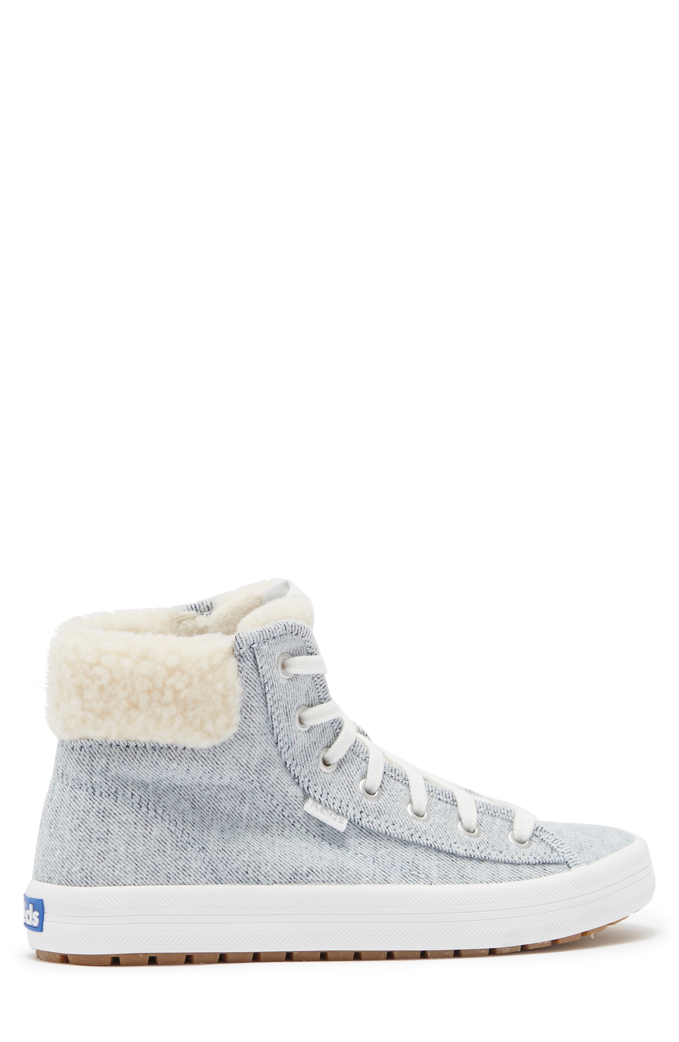 Keds<sup>®</sup> KEDS Kickstart Hi TRX Faux Fur Trimmed Sneaker, Alternate, color, 