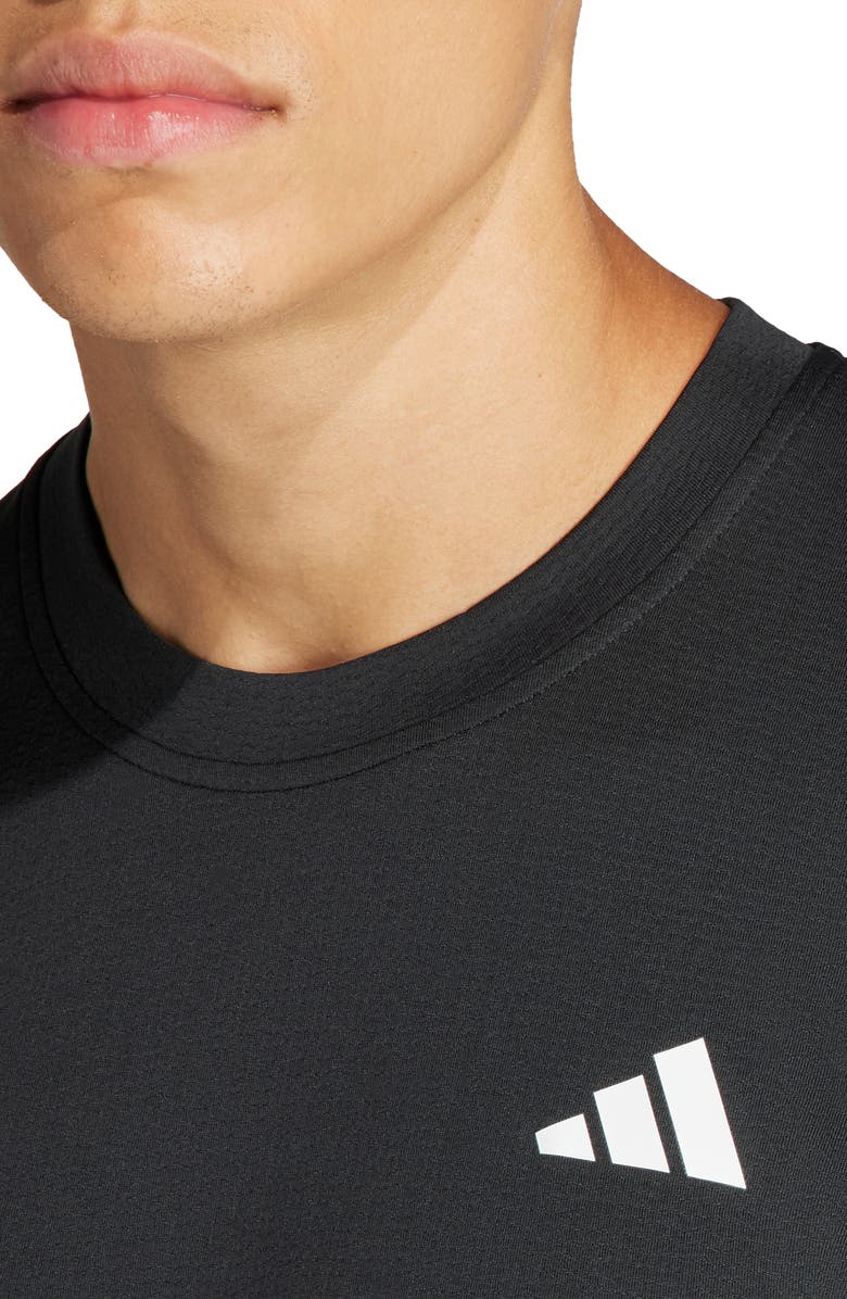 adidas Gameset Slim Fit Tennis T-Shirt, Alternate, color, Black