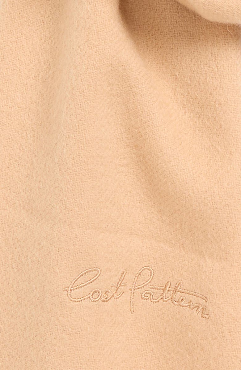 Lost Pattern Lost in Warmth Cashmere Scarf, Alternate, color, Khaki