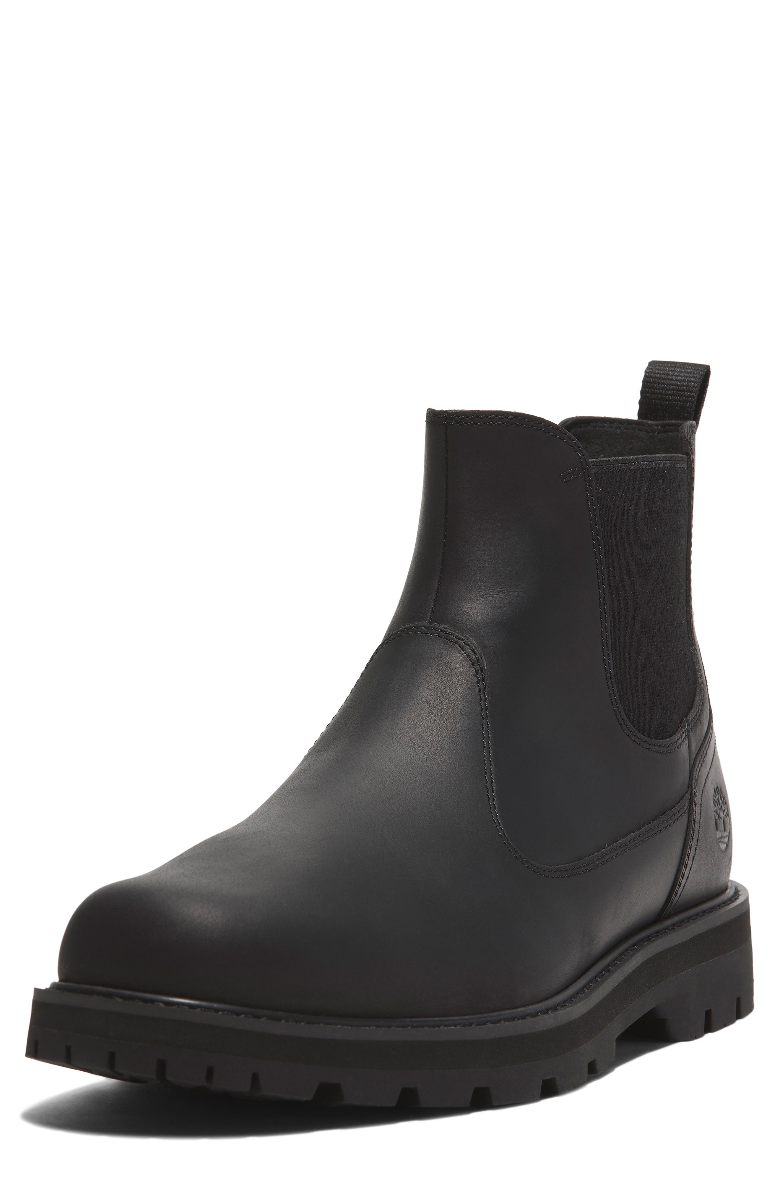 Timberland Britton Road Mid Chelsea Boot, Alternate, color, Black Full Grain