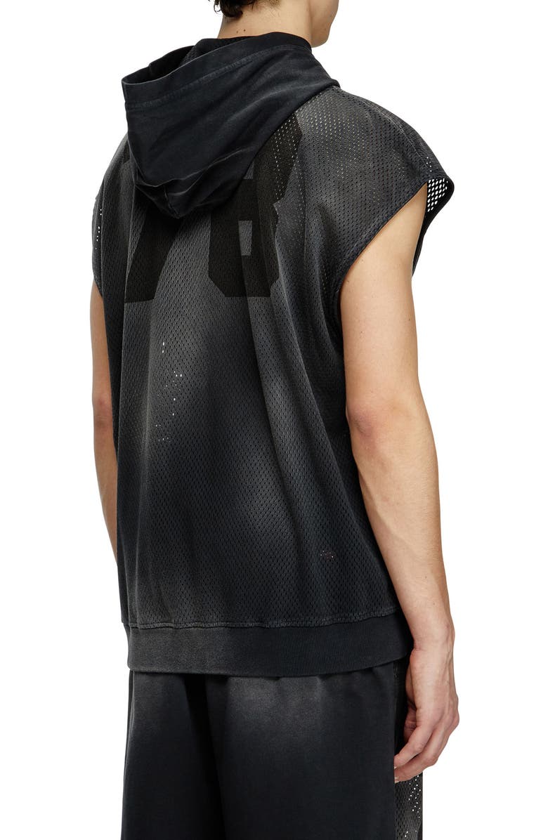 DIESEL<sup>®</sup> S-Boxt Sleeveless Mesh Hooded Sweatshirt, Alternate, color, 