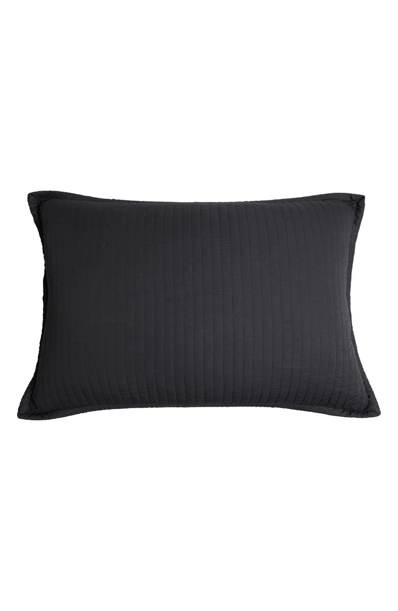 Pom Pom at Home Carlyle Quilted Pillow Sham, Main, color, Midnight