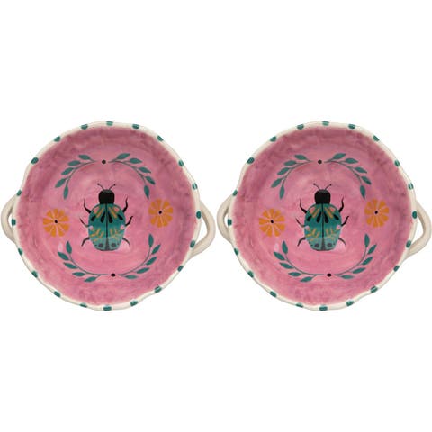 Footed Amulet Bowl - Set of 2