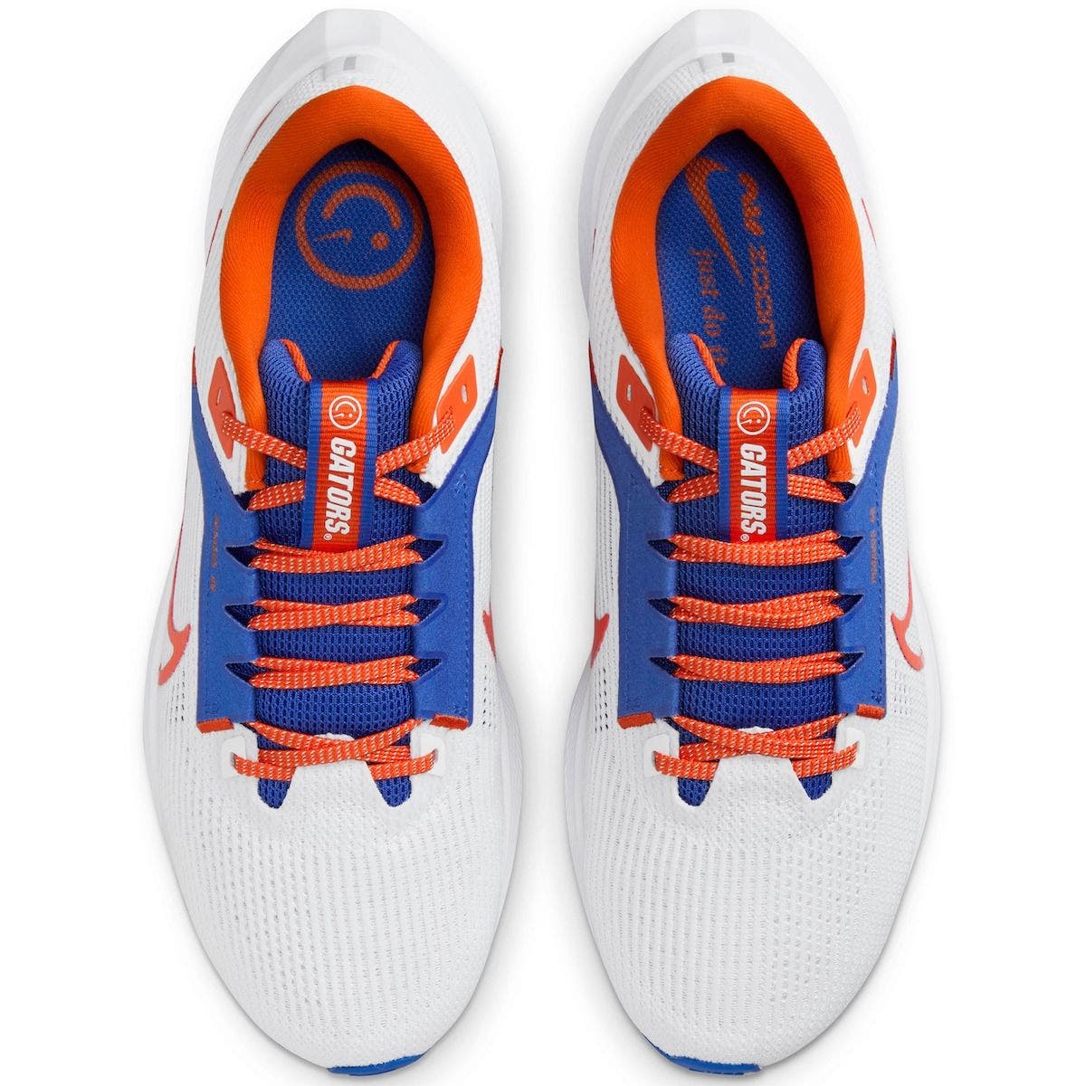 Unisex Nike  White Florida Gators Zoom Pegasus 40 Running Shoe, Alternate, color, White