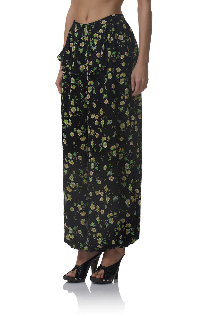 AFRM Graciela Floral Ankle Wide Leg Pants, Alternate, color, Citrus Daisy