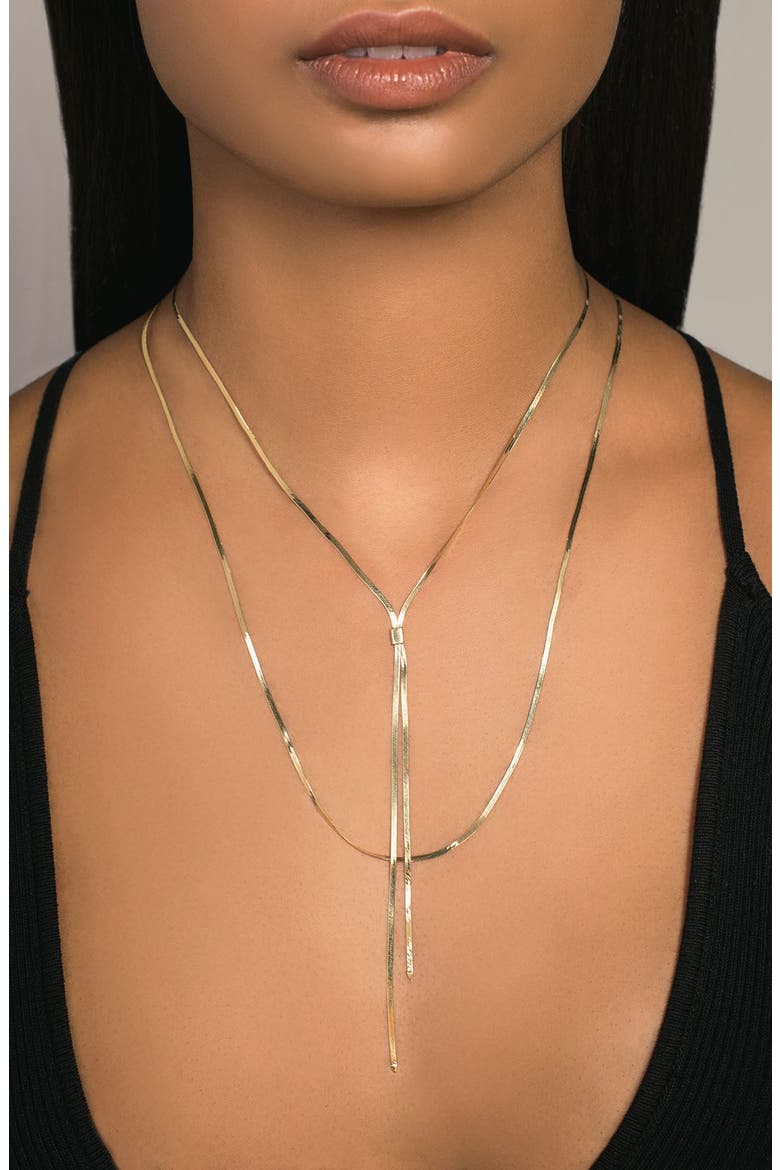 Jewelry Blake Liquid Gold Lariat Necklace, Alternate, color, YELLOW GOLD