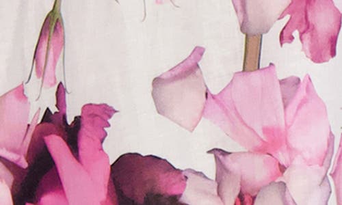 TED BAKER TED BAKER FLORAL PRINT V-NECK LINEN DRESS