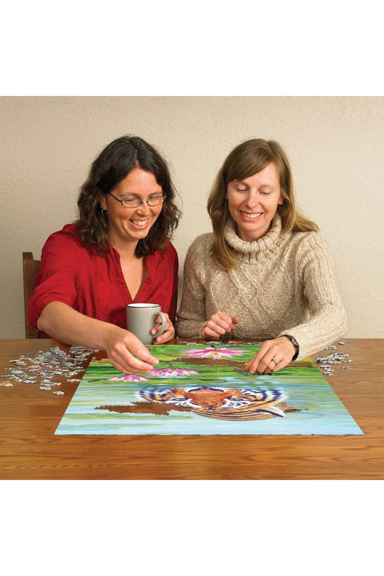 Hill 1000 Piece Puzzle Land Of The Lotus Reference Poster Included, Alternate, color, Multicolored