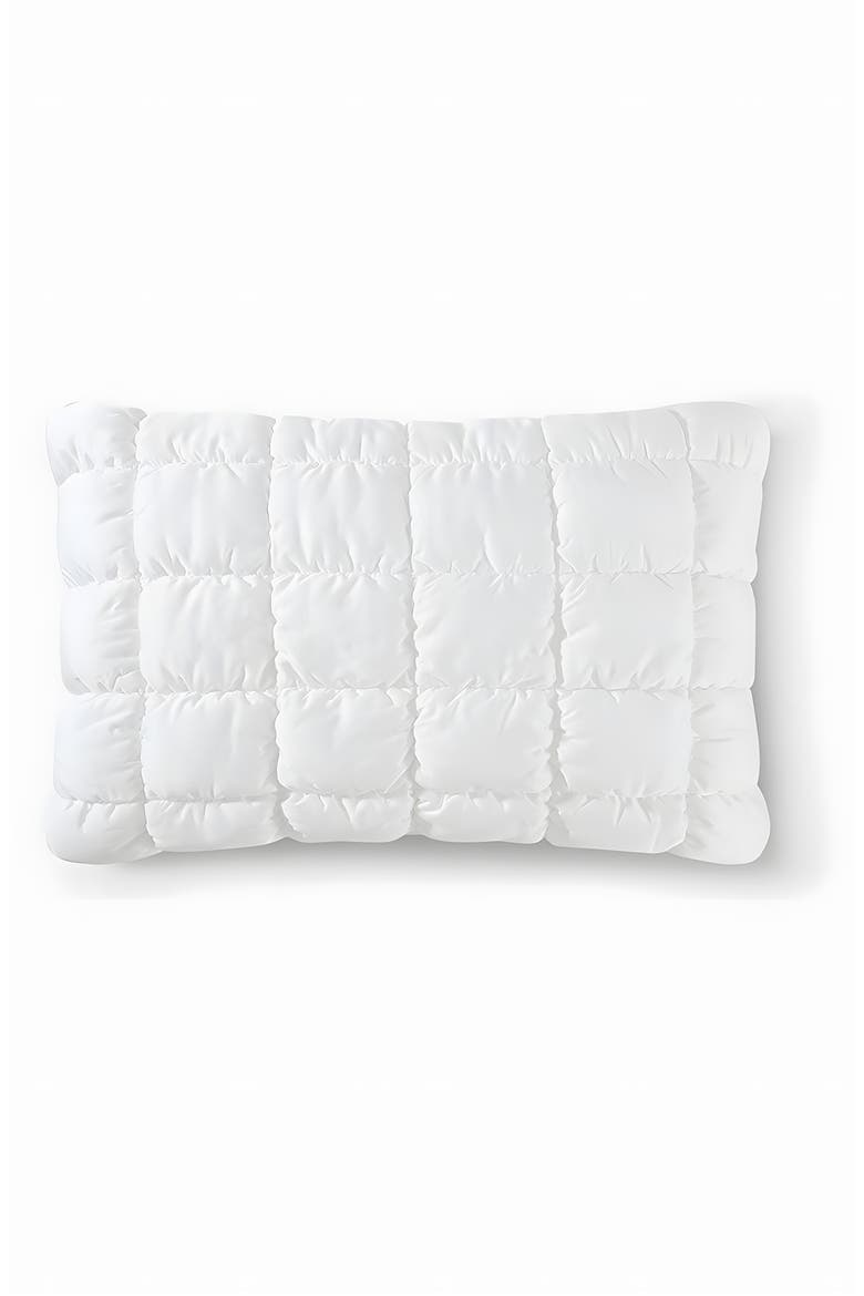 Puff Squares Set of 2 Pillow Shams, Main, color, WHITE