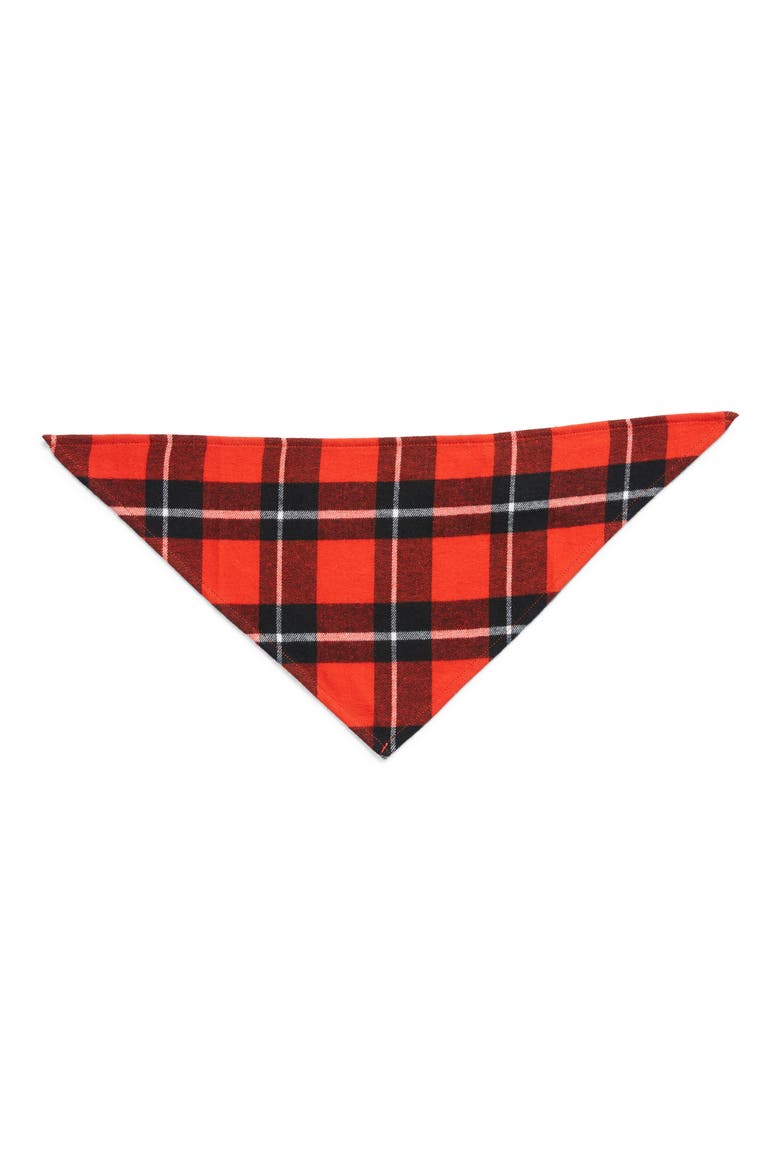 Tartan Plaid Pet Bandana, Main, color, RED SCARLET HOLIDAY PLAID