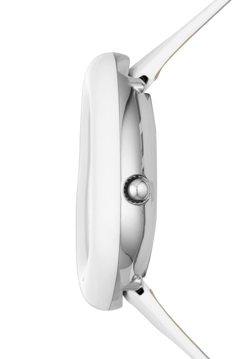 Marc Jacobs Heart Leather Strap Watch, 39mm, Alternate, color, 