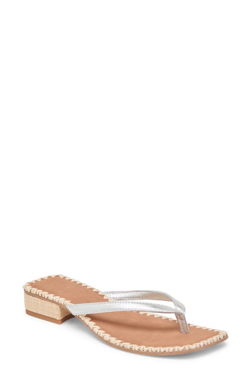 Dolce Vita Barty Flip Flop In Silver
