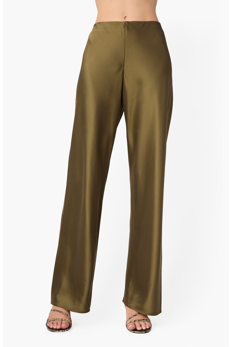 Bristol Satin Pants, Main, color, GROVE