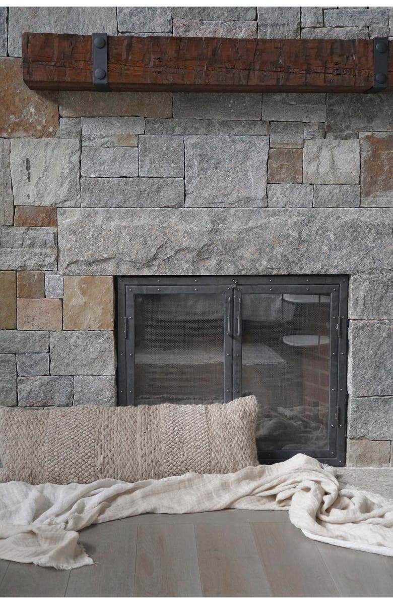 Anaya Textured Taupe Handwoven Pillow 14x40 with Down Insert, Alternate, color, Taupe