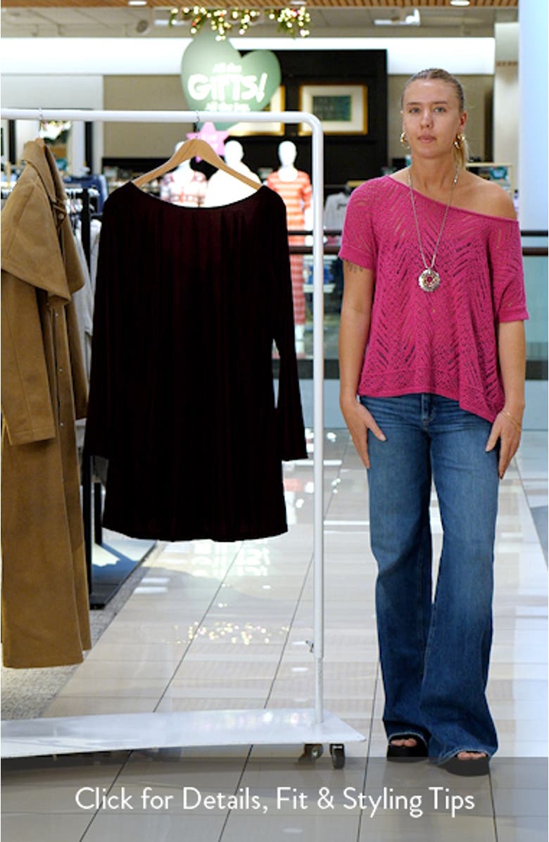 Joelle Bow Back Long Sleeve Velvet Minidress, sales video thumbnail