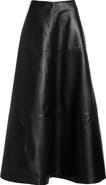 Altuzarra Varda Lambskin A-Line Midi Skirt